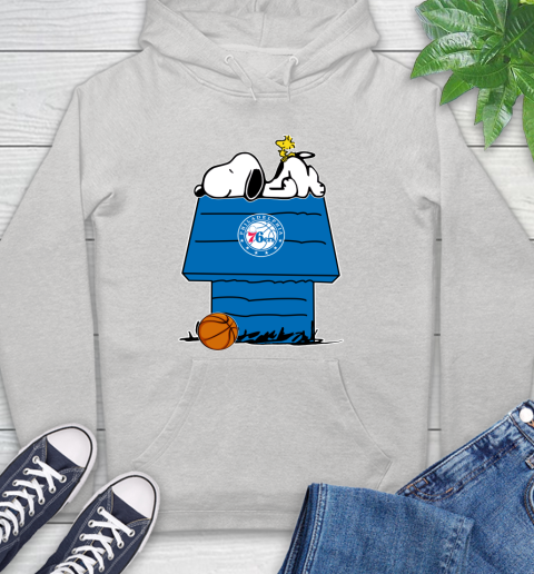 Philadelphia 76ers NBA Basketball Snoopy Woodstock The Peanuts Movie Hoodie