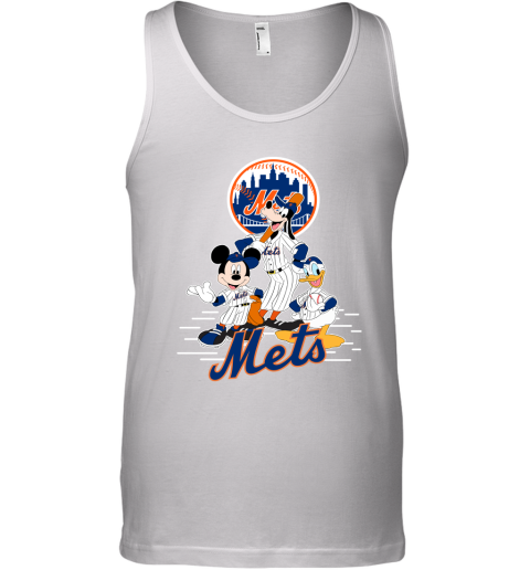 New York Mets Mickey Donald And Goofy Baseball Tank Top