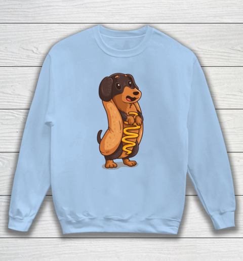 Wiener Dog Hotdog Bun Dachshund Funny Foodie Gift Hot Dog Sweatshirt 4