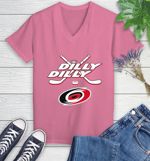NHL Carolina Hurricanes Dilly Dilly Hockey Sports Women's V-Neck T-Shirt 13