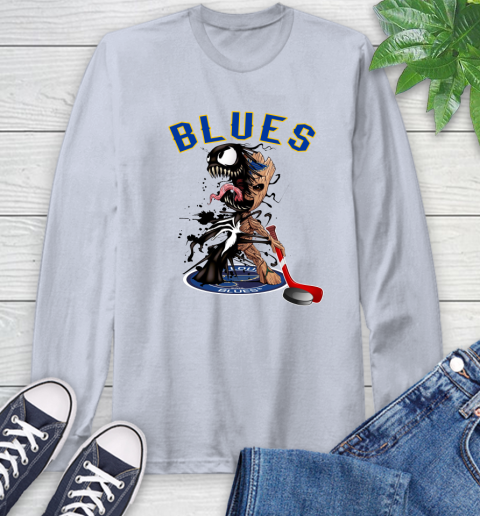 NHL St.Louis Blues Hockey Venom Groot Guardians Of The Galaxy Long Sleeve T-Shirt 6