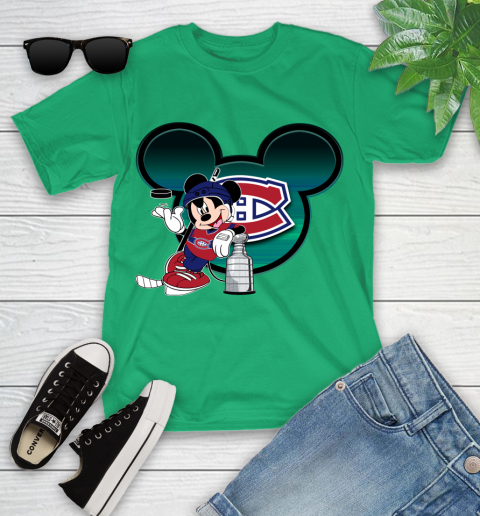 NHL Montreal Canadiens Stanley Cup Mickey Mouse Disney Hockey T Shirt Youth T-Shirt 6