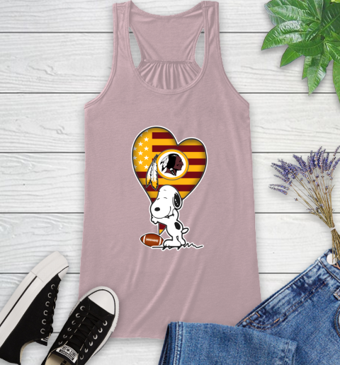 Washington Redskins NFL Football The Peanuts Movie Adorable Snoopy Racerback Tank 11