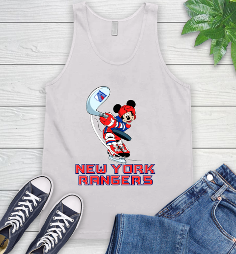 NHL Hockey New York Rangers Cheerful Mickey Mouse Shirt Tank Top 3 NHL Hockey New York Rangers Cheerful Mickey Mouse Shirt Tank Top - Image 3