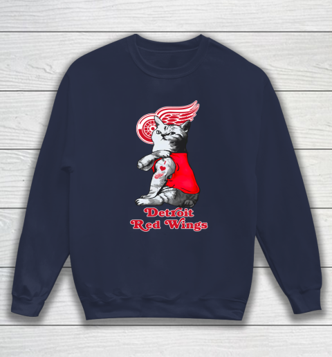NHL My Cat Loves Detroit Red Wings Hockey Sweatshirt 2