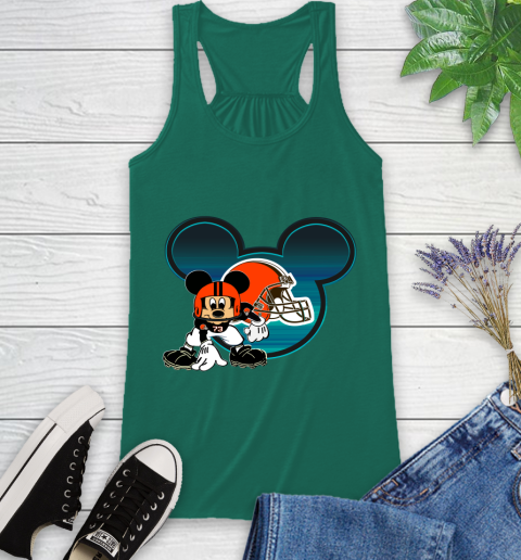 NFL Cleveland Browns Mickey Mouse Disney Football T Shirt Racerback Tank 7