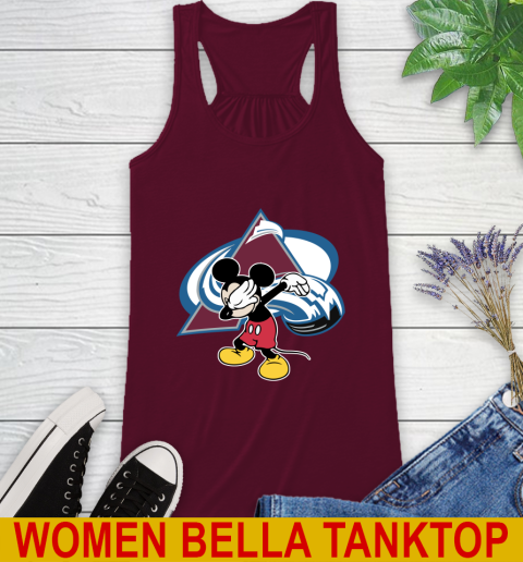 Colorado Avalanche NHL Hockey Dabbing Mickey Disney Sports Racerback Tank 3