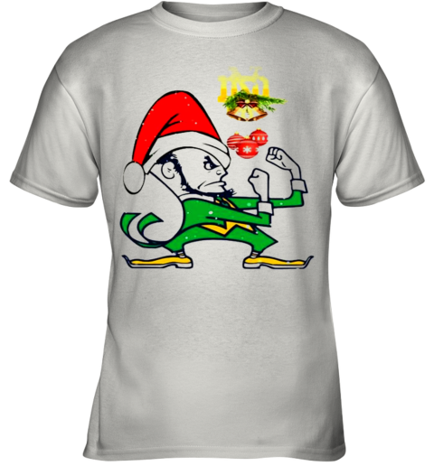Notre Dames Fighting Irish Santa Merry Christmas Youth T-Shirt
