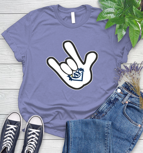 Tampa Bay Rays MLB Baseball Mickey Rock Hand Disney Women's T-Shirt 11