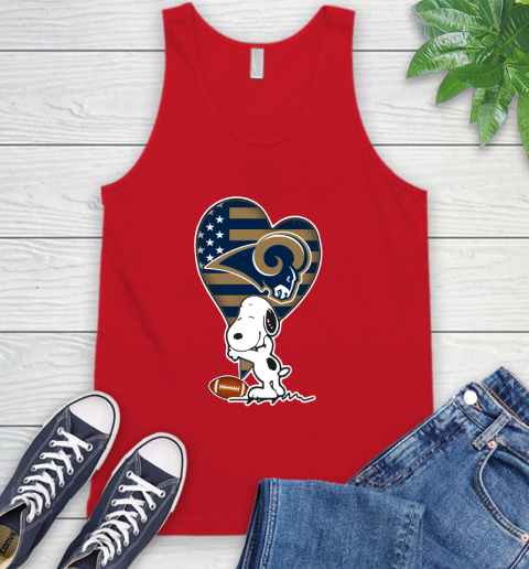 Los Angeles Rams NFL Football The Peanuts Movie Adorable Snoopy Tank Top 6