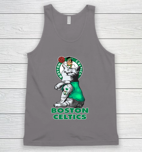 NBA Basketball My Cat Loves Boston Celtics Tank Top 6