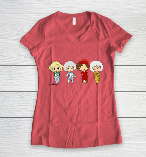 The Golden Girls  Chibis Women's V-Neck T-Shirt 3