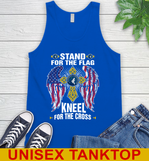 NBA Basketball Minnesota Timberwolves Stand For Flag Kneel For The Cross Shirt Tank Top 4