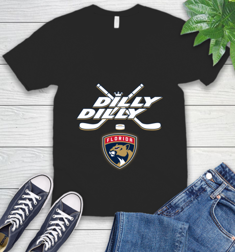 NHL Florida Panthers Dilly Dilly Hockey Sports V-Neck T-Shirt 2