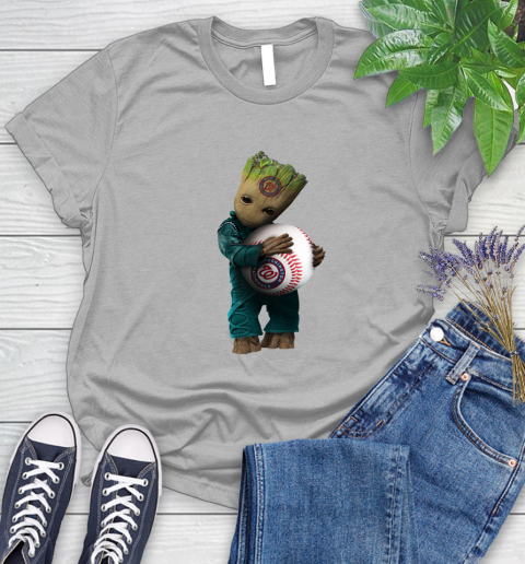 MLB Groot Guardians Of The Galaxy Baseball Sports Washington Nationals Women's T-Shirt 5