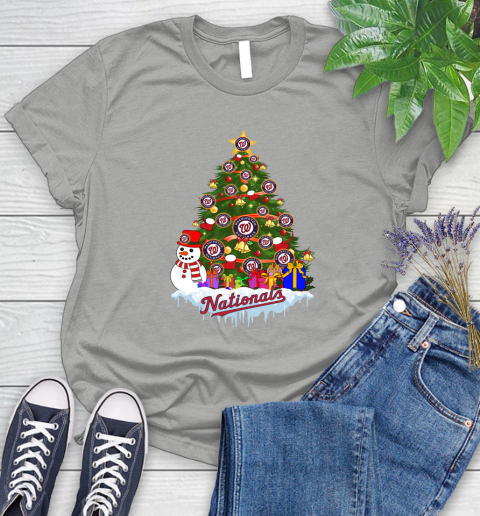 Washington Nationals Merry Christmas MLB Baseball Sports Women's T-Shirt 10