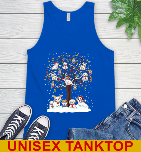 Maltese dog pet lover light christmas tree shirt 70