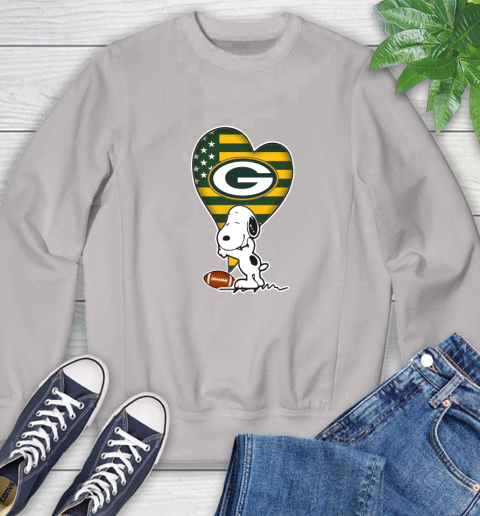 Green Bay Packers NFL Football The Peanuts Movie Adorable Snoopy Sweatshirt 12