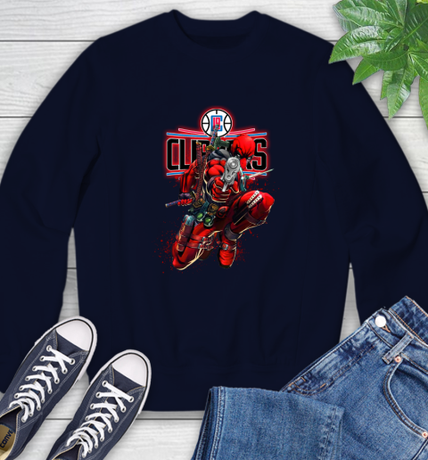 NBA Deadpool Marvel Comics Sports Basketball LA Clippers Sweatshirt 3