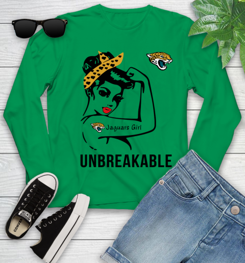 NFL Jacksonville Jaguars Girl Unbreakable Football Sports Youth Long Sleeve 4
