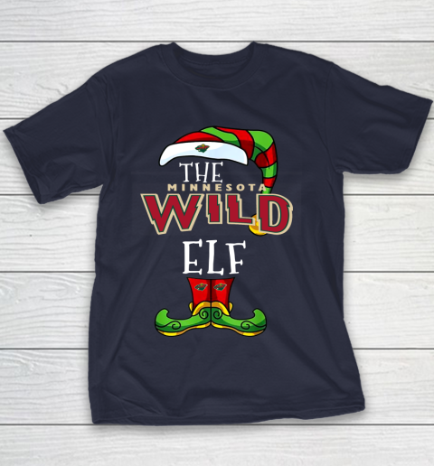Minnesota Wild Christmas ELF Funny NHL Youth T-Shirt 2