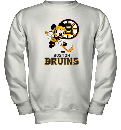 Nhl Hockey Mickey Mouse Team Boston Bruins Youth Sweatshirt