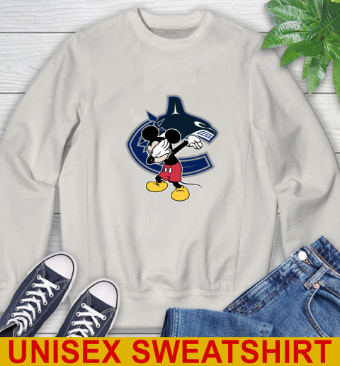 Vancouver Canucks NHL Hockey Dabbing Mickey Disney Sports Sweatshirt 12