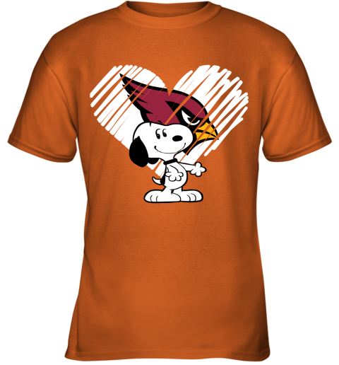 dx7s happy christmas with arizona cardinals snoopy youth t shirt 26 front safety orange