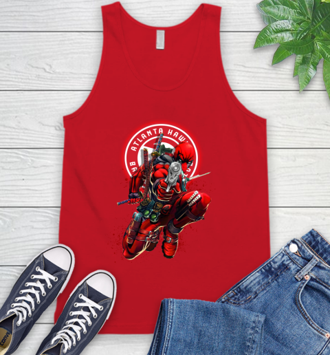 NBA Deadpool Marvel Comics Sports Basketball Atlanta Hawks Tank Top 6