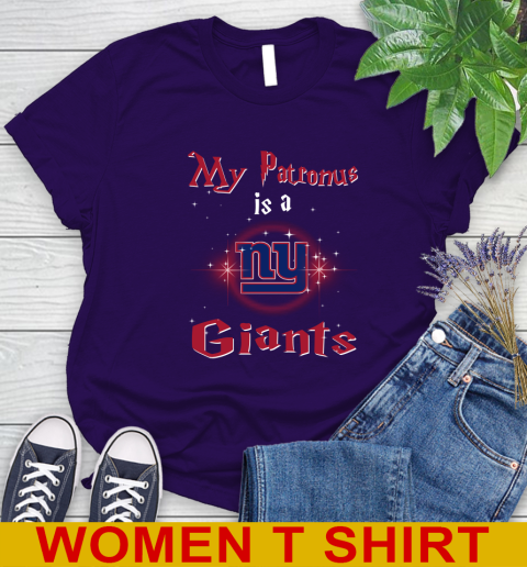 NFL Football Harry Potter My Patronus Is A New York Giants Women's T-Shirt 4