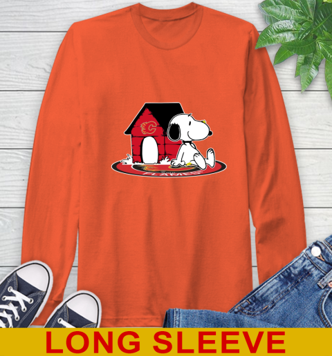 NHL Hockey Calgary Flames Snoopy The Peanuts Movie Shirt Long Sleeve T-Shirt 5