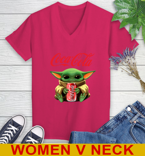 Star Wars Baby Yoda Hugs Coca Cola Soft Drink Shirt 86