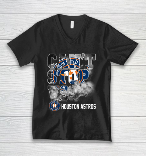 MLB Houston Astros Baseball Can't Stop Vs Houston Astros V-Neck T-Shirt