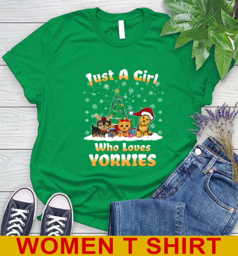 Christmas Just a girl who love yorkies dog pet lover 91