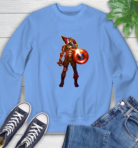NFL Captain America Marvel Avengers Endgame Football Sports Arizona Cardinals Sweatshirt 11