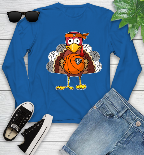 Brooklyn Nets Turkey thanksgiving day Youth Long Sleeve 9