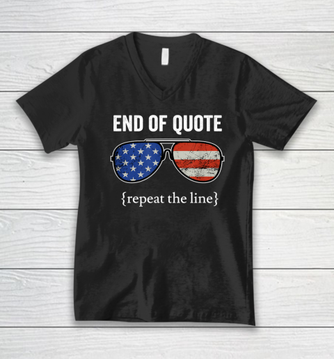 Funny Joe End Of Quote Repeat The Line V-Neck T-Shirt