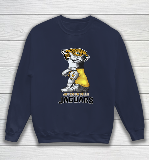 NFL Football My Cat Loves Jacksonville Jaguars Sweatshirt 2