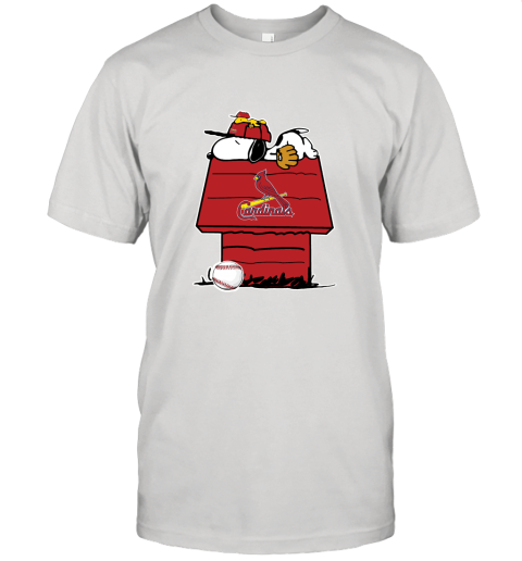 St Louis Cardinals Snoopy And Woodstock Resting Together MLB Unisex Jersey Tee