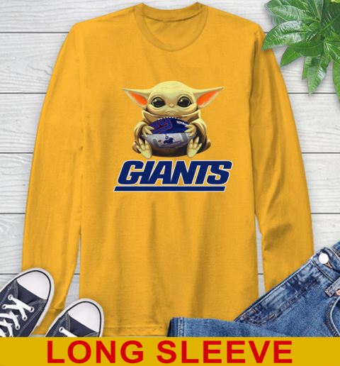NFL Football New York Giants Baby Yoda Star Wars Shirt Long Sleeve T-Shirt 3