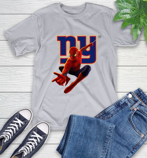 NFL Spider Man Avengers Endgame Football New York Giants T-Shirt 6