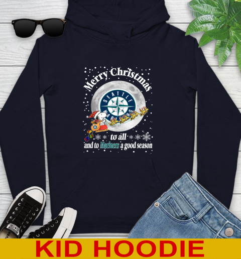 Seattle Mariners Merry Christmas To All And To Mariners A Good Season MLB Baseball Sports Youth Hoodie 3