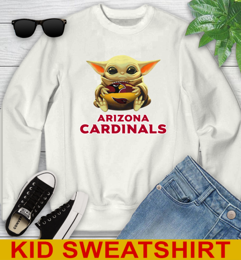 NFL Football Arizona Cardinals Baby Yoda Star Wars Shirt Youth Sweatshirt