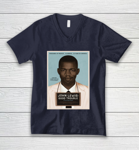 Good Trouble John Lewis V-Neck T-Shirt 3