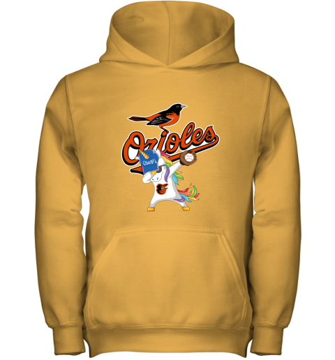 Hip Hop Dabbing Unicorn Flippin Love Baltimore Orioles Youth Hoodie