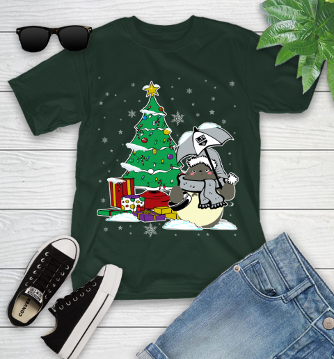Los Angeles Kings NHL Hockey Cute Tonari No Totoro Christmas Sports Youth T-Shirt 5