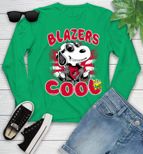 NBA Basketball Portland Trail Blazers Cool Snoopy Shirt Youth Long Sleeve 6