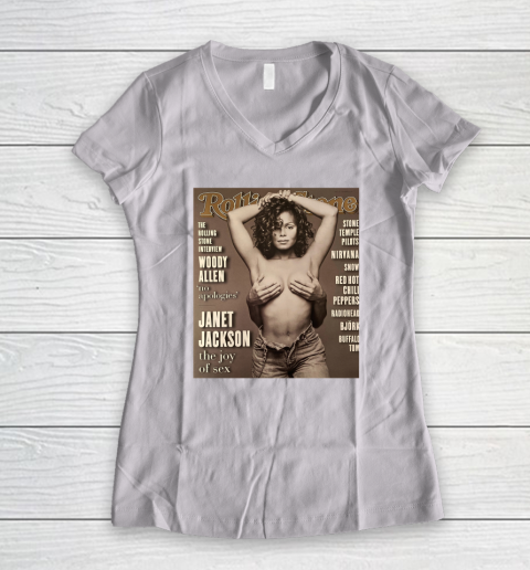 Janet Jackson Rolling Stone Women's V-Neck T-Shirt