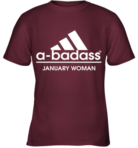 A Badass January Woman Are Born In March Youth T-Shirt