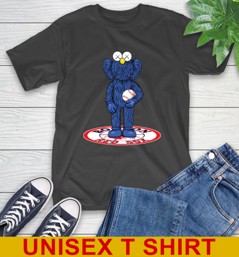 MLB Baseball Boston Red Sox Kaws Bff Blue Figure Shirt T-Shirt 2
